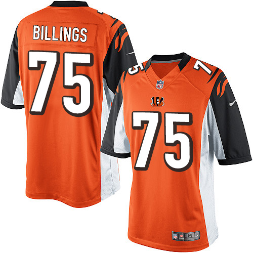Youth Limited Andrew Billings Nike Jersey Orange Alternate - #75 NFL Cincinnati Bengals